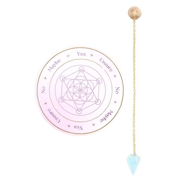 Something Different Wholesale - Wholesale Meditatie benodigdheden - Opalite Pendulum waarzeggerij kit2