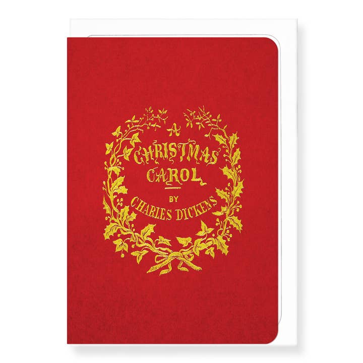 Ezen Trade - Wholesale Christmas card - CHRISTMAS CAROL FRONT COVER (1843): Victorian Greeting Card