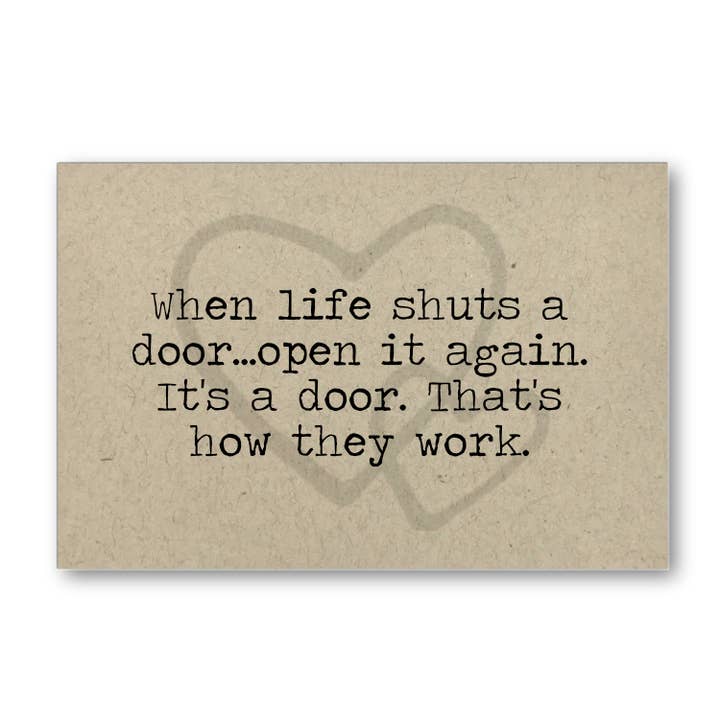 When Life Shuts a Door Fun Card for wholesale by Says the One