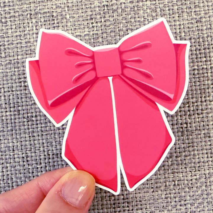 Pink Coquette Bow Vinyl Sticker – 3" for wholesale by Dandymark