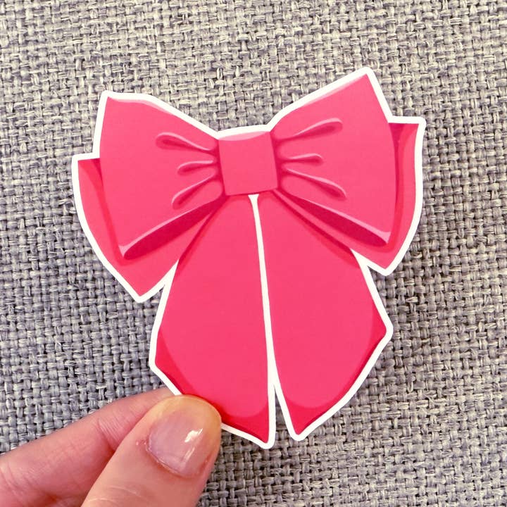 Pink Coquette Bow Vinyl Sticker – 3" for wholesale by Dandymark