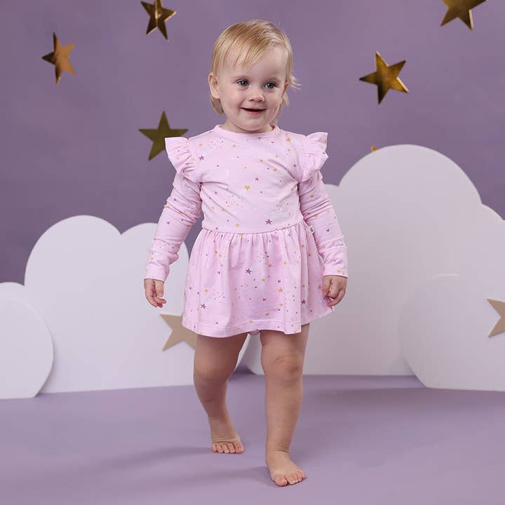 Snuggle Hunny - Wholesale Dress – Baby - Twinkle Long Sleeve Organic Dress4