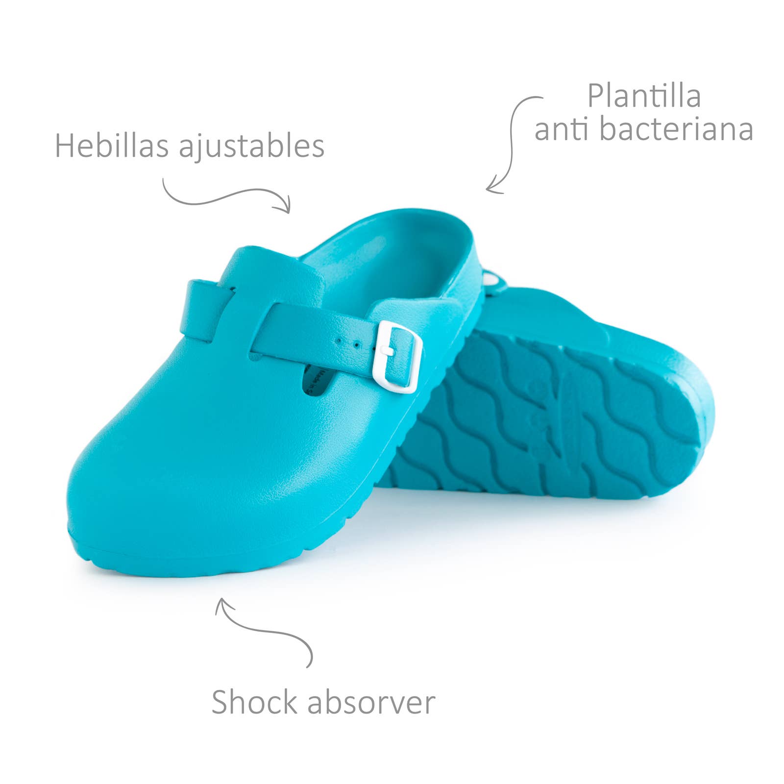 Avispas – wholesale Clogs – Women's – Desalia Turquoise Mule Organic EVA Wasps Clog1