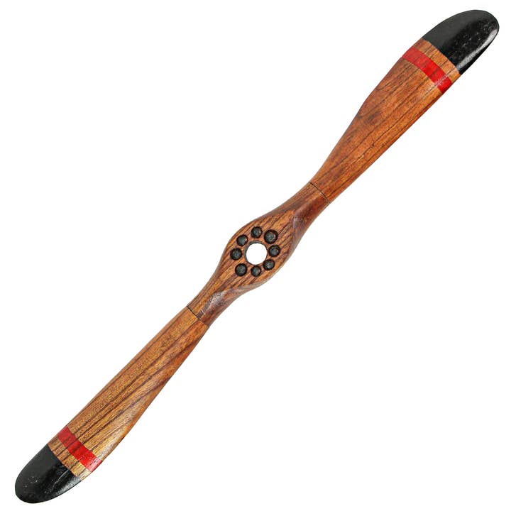 Zeckos - Wholesale Wall Accent - 24 Inch Hand Carved Wooden Propeller Wall Sculpture1