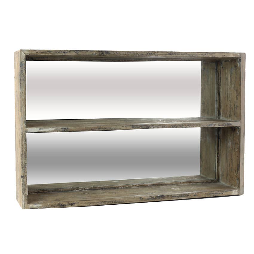 Vagabond Vintage - Venta al por mayor Espejos de pared - Espejo de estante de pino envejecido1
