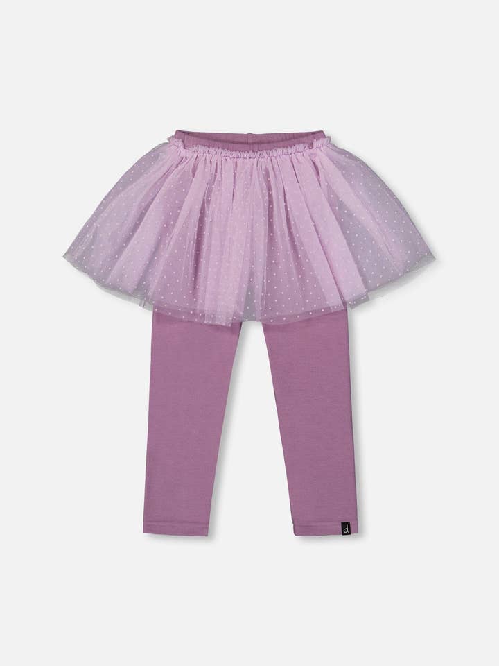 Leggings con falda de tul morado gris para venta al por mayor de Deux par Deux