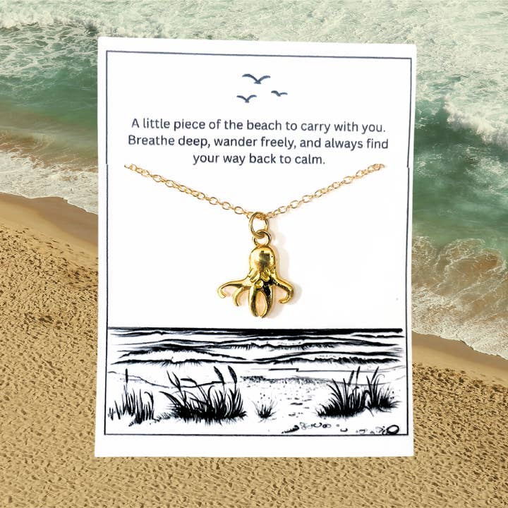 Beach | Octopus Necklace for wholesale by Janes Goods