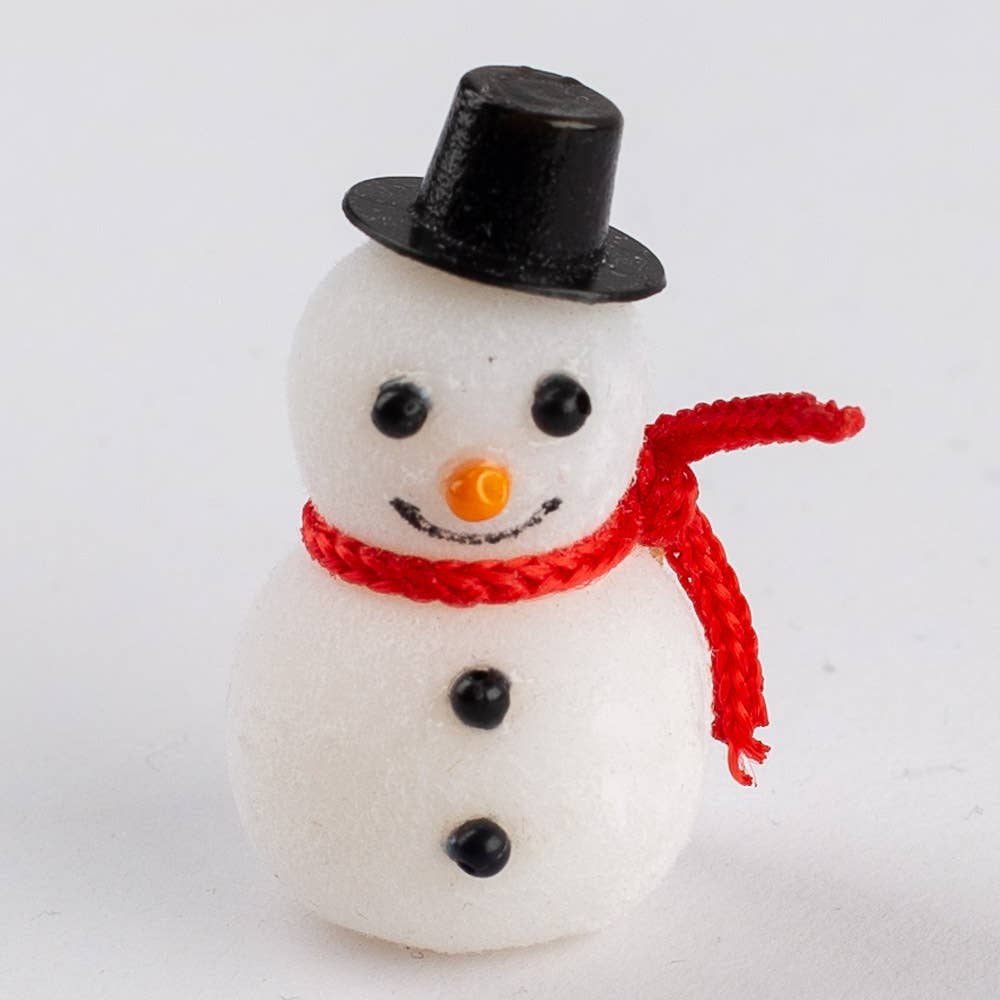 Factory Direct Craft - Wholesale Decorative Tabletop Object - 1-1/2" Miniature Flocked Snowmen (Bag of 10)4