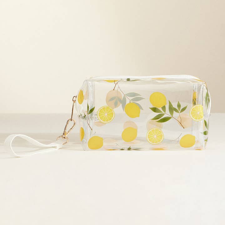 Sensibling Corp. - Wholesale Makeup/Cosmetic Bag - Cherry Lemon Orange Strawberry Transparent Cosmetic Pouch
