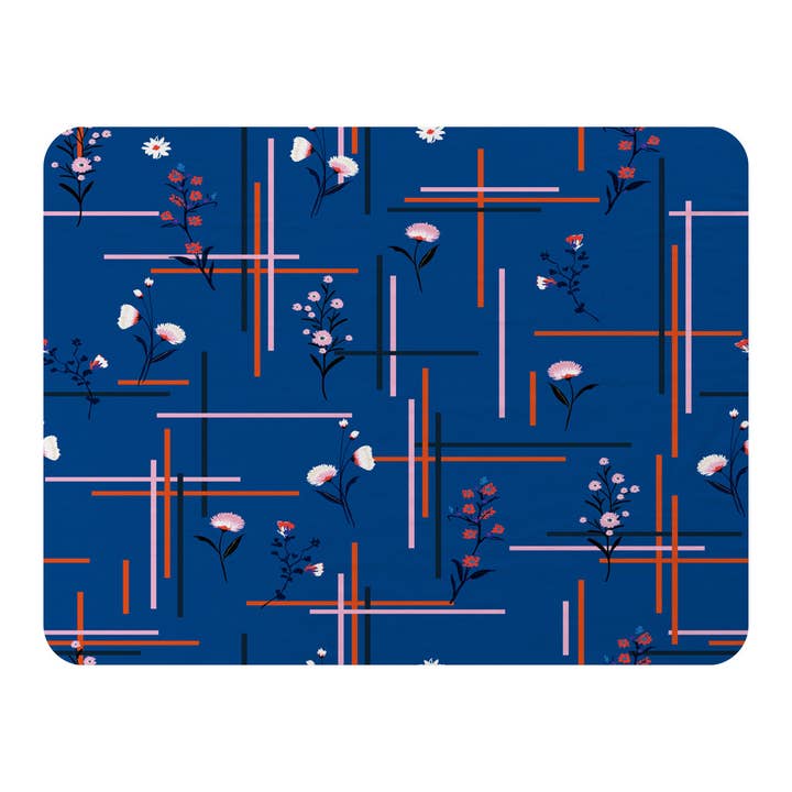 Bloemen met ruitpatroon voor mode (Deken) voor wholesale door Benjamin Tate Design