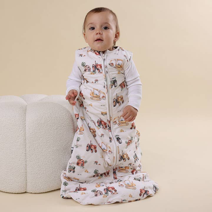 Snuggle Hunny - Wholesale Sleepsack - Baby - Diggers & Tractors Organic Sleeping Bag 2.5 TOG5