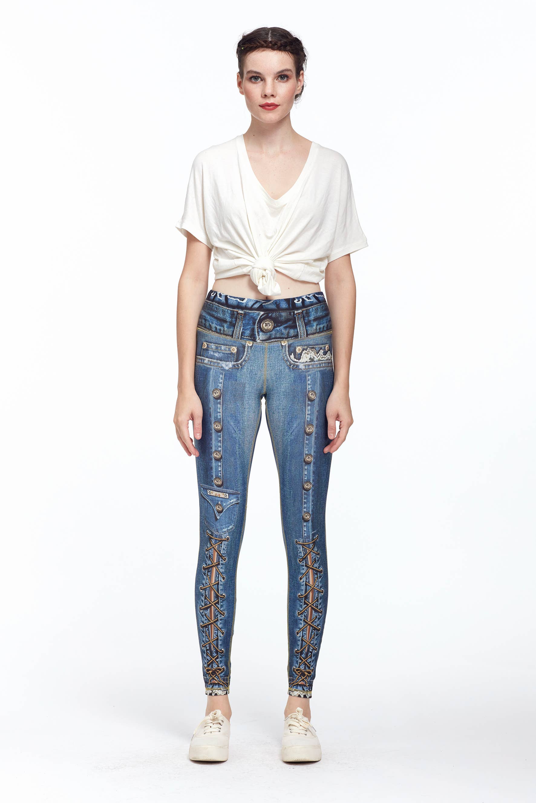 IPNG Design - Wholesale Fashion Leggings - Women's - Denim Print Leggings Sezar - Basic16