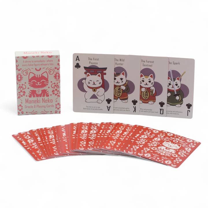 10x Cartes de Jeu et Oracle - Chat de la Fortune – Jeu pour la vente par AW Artisan