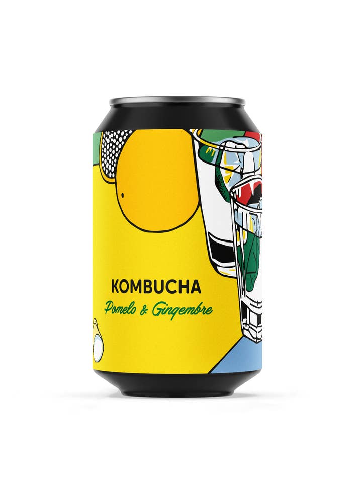 Kombucha Pomelo Ginger - Dose - 33clx24 für den Großhandel von Archipel kombucha