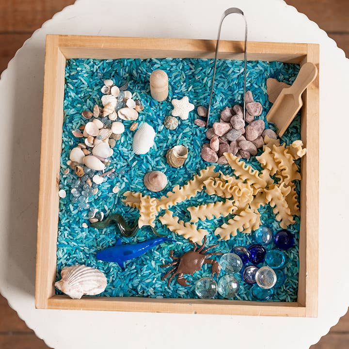 Sensory Play Kit in a Bag – Ready to Dump & Play - Ocean for wholesale by monkey bandit kids