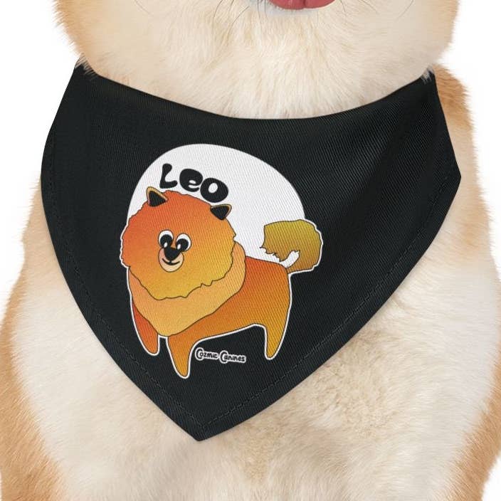 Colarinho Leo Pet Bandana por atacado de Cozmic Canines