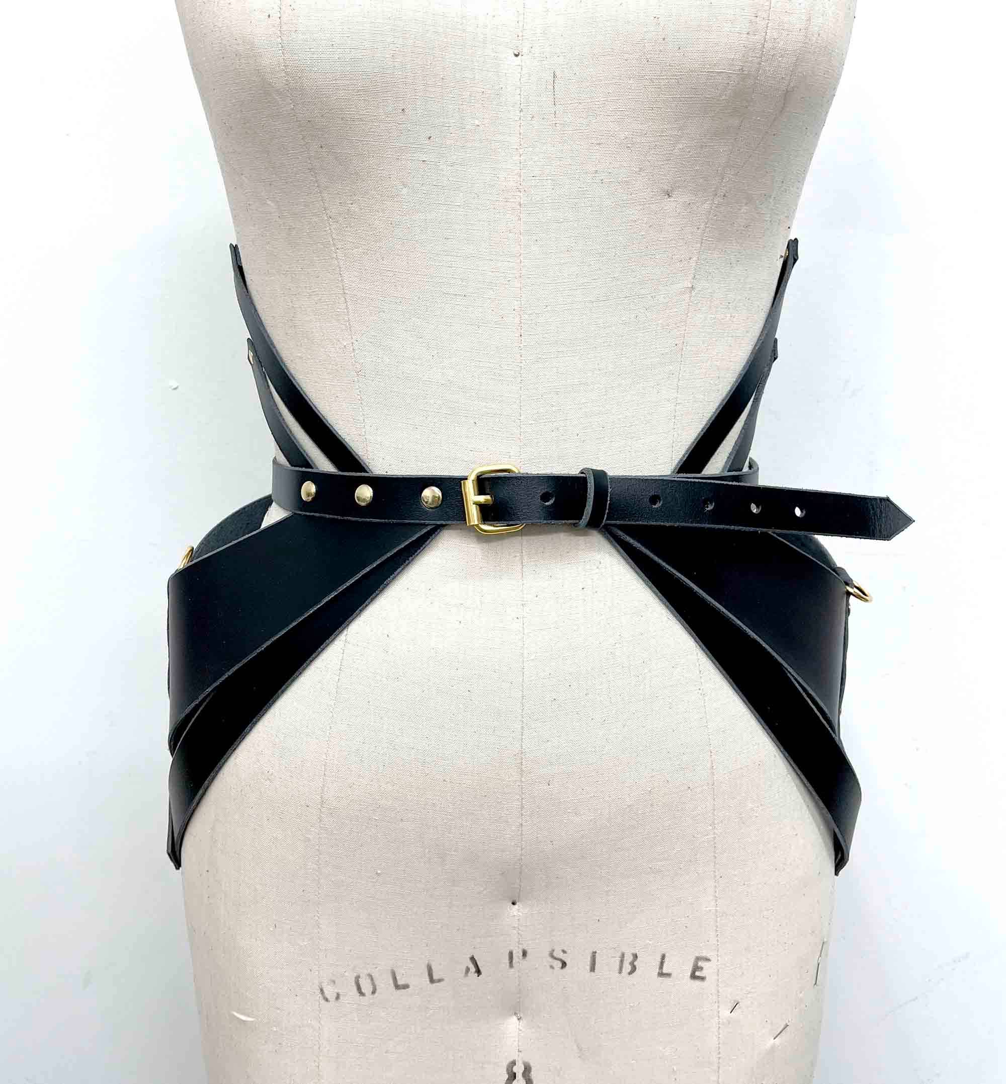 Love Lorn Lingerie - Wholesale Belt - Women's - Hecate Black Leather Peplum Belt1
