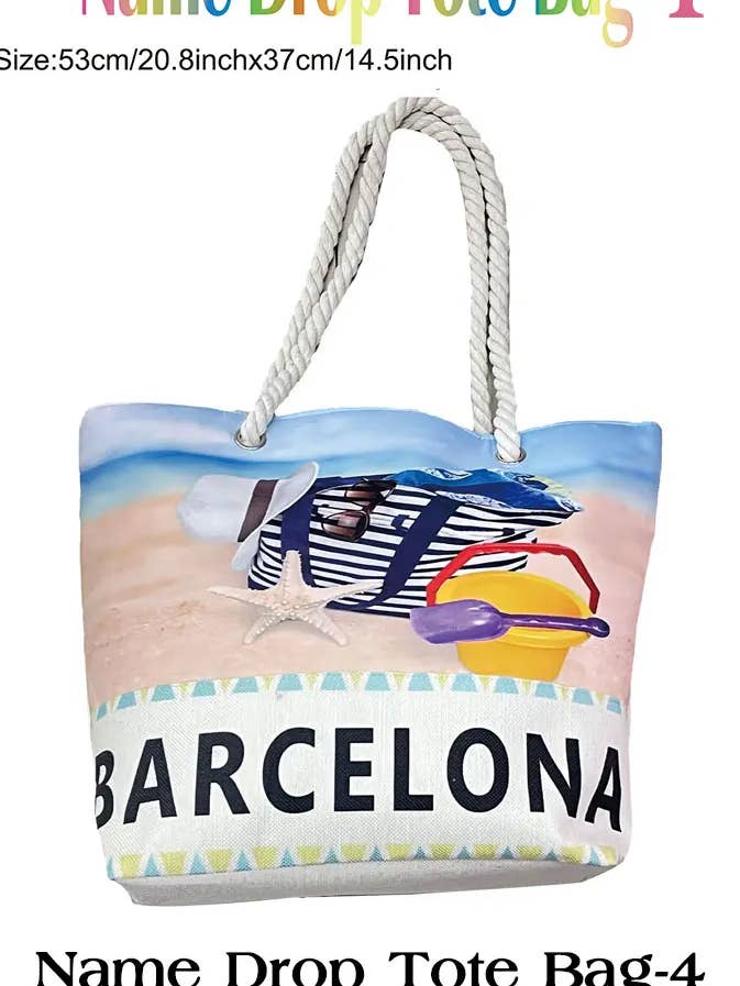 Name Drop Tote Bags-4 360 Pcs. . for wholesale by Puka Creations