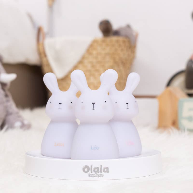 Olala Boutique - Wholesale Night Light - Kids & Baby - BRIGHT PATH - 3 Rabbit Nightlights - Induction Charging
