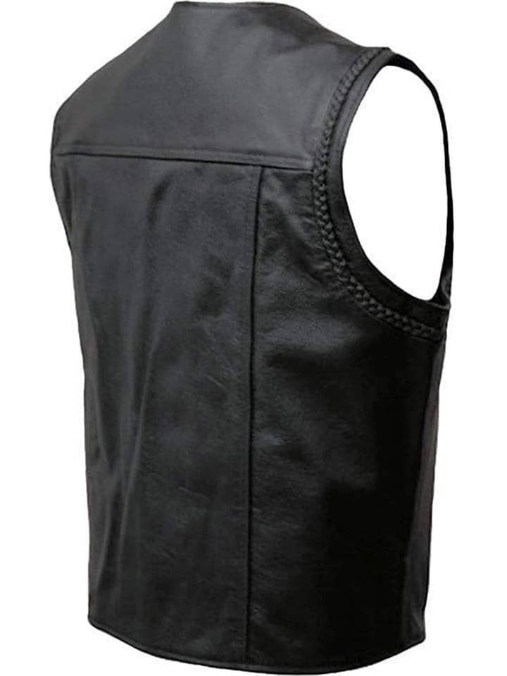 Skintan – wholesale Väst - Herr – Läderväst, Läder Biker Väst, Jax Vest