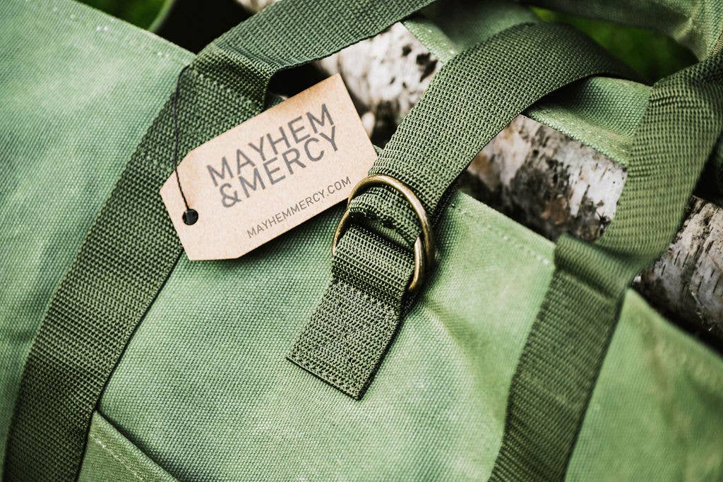 Mayhem & Mercy - Vente Tote bag – unisexe - Sac de transport pour bois de chauffage en toile cirée de qualité supérieure et fourre-tout1