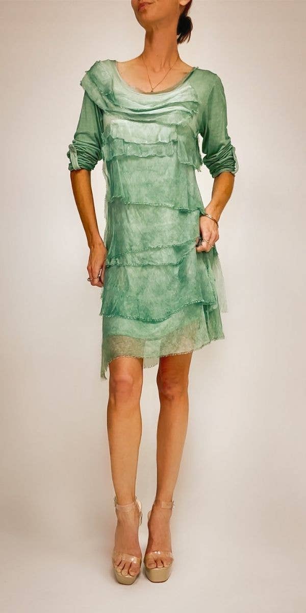 Gigi Moda - Wholesale Dress - Women's - Long Sleeve Ruffled Dress22