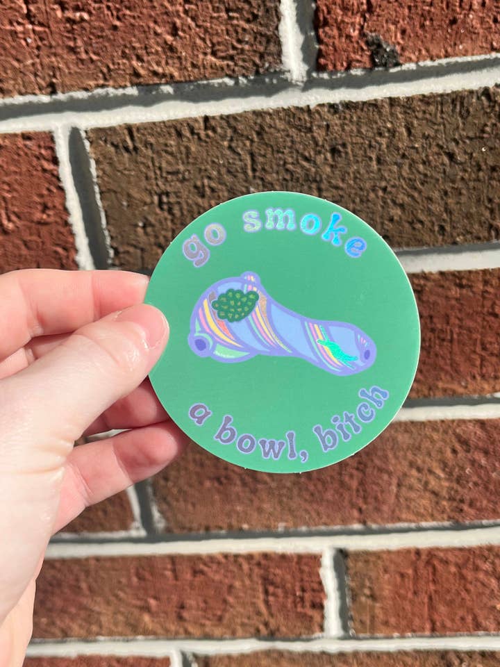 Pot Head Sticker for wholesale by Rug Bug Circus