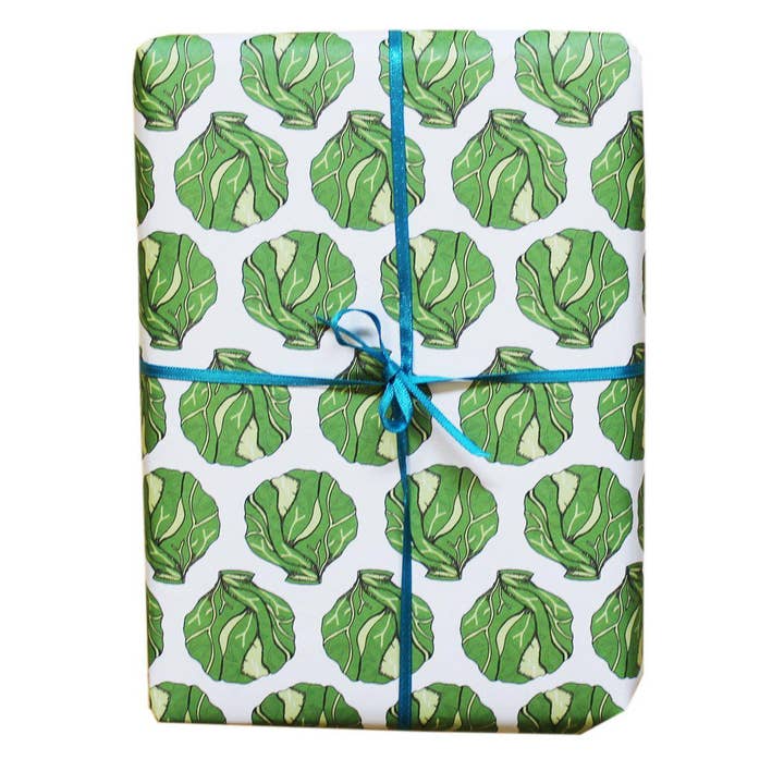 martha and hepsie ltd – papel de embrulho por atacado – Envolvimento de couves de Natal recicláveis - Papel de embrulho de Natal1