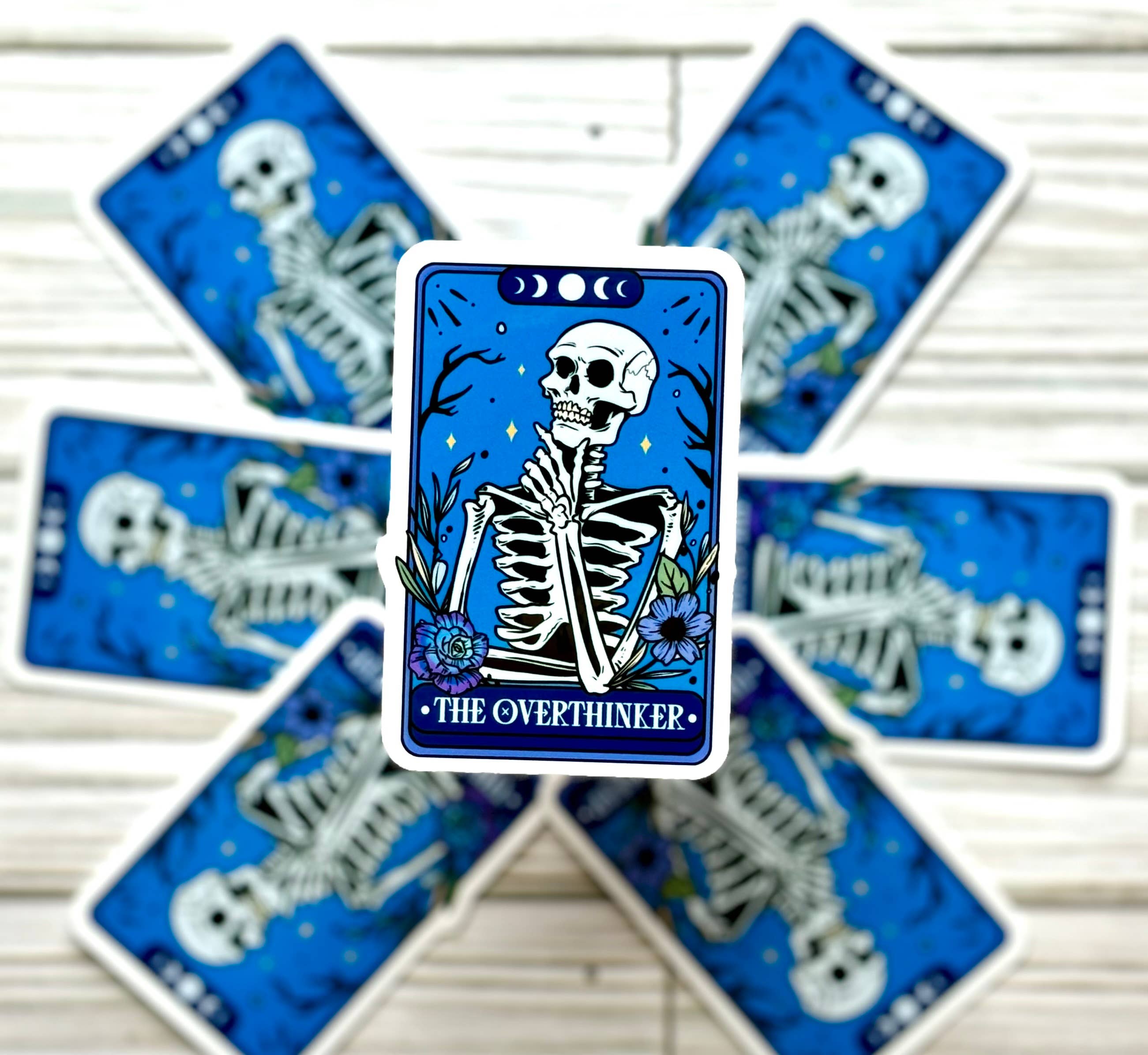 Graceful Darkness, LLC - Wholesale Sticker - The Overthinker, Tarot Card, Vinyl Sticker