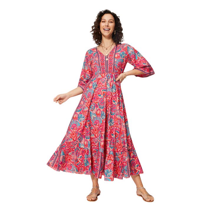 ROBE ÉTÉ LONGUE MANCHES 3/4 MBM0004Y pour la vente par La Mano Boho