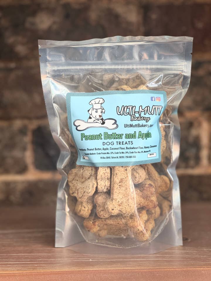 Knapriga jordnötssmör- och äppelhundgodis för wholesale av Ulti-Mutt Bakery