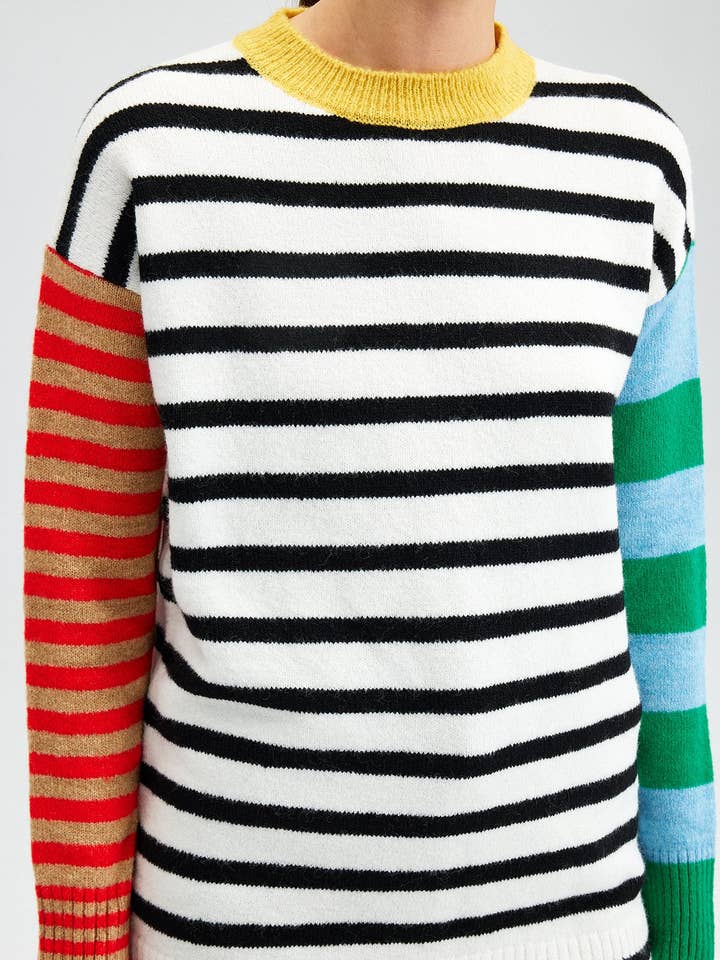 Ecru STRIPED JUMPER for wholesale on Faire3