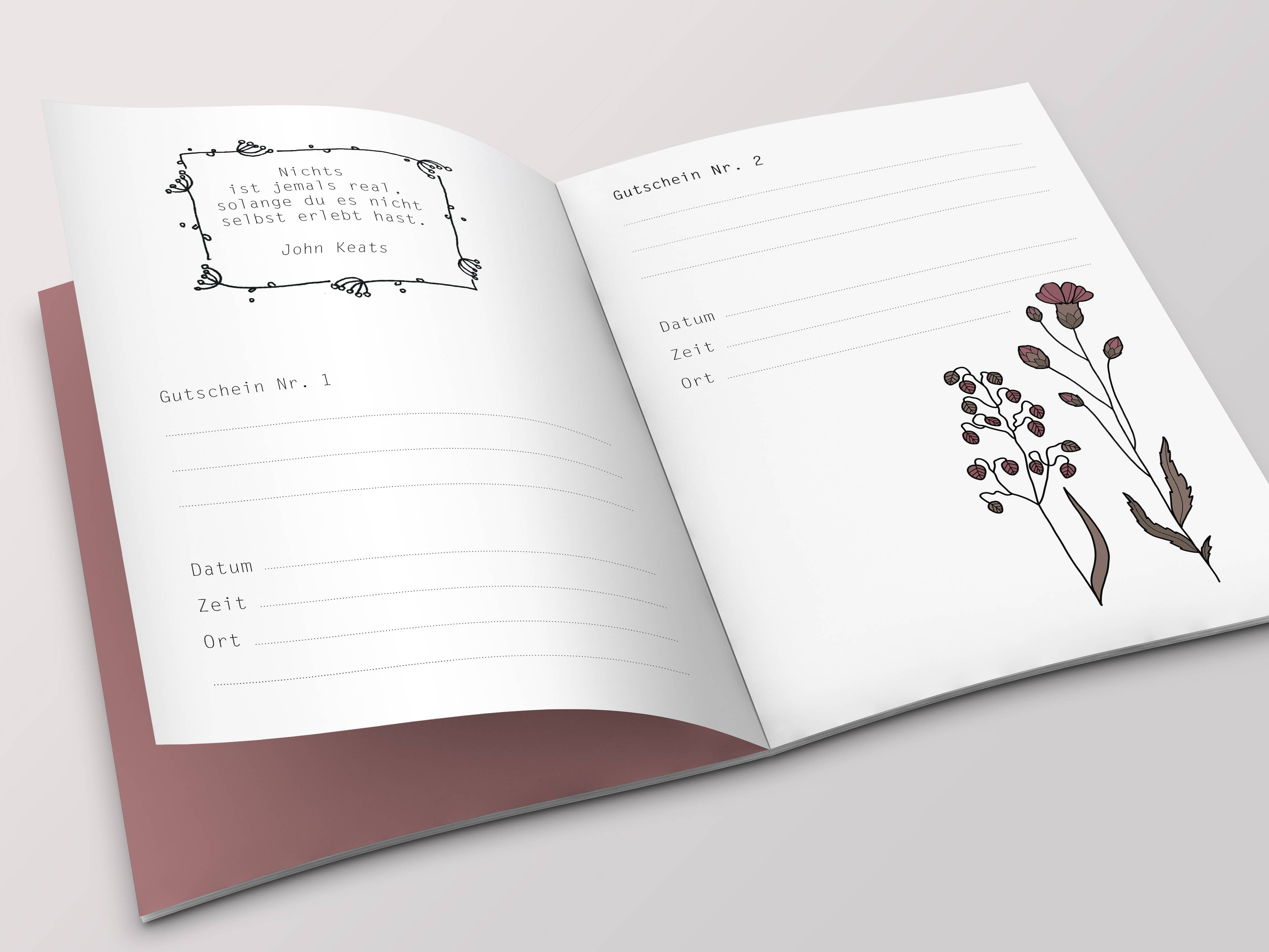 Rotberta - Wholesale Gift Tag - Voucher booklet time instead of stuff, butterfly1