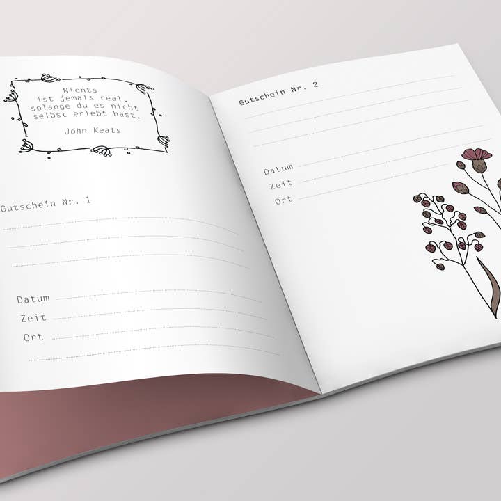 Rotberta - Wholesale Gift Tag - Voucher booklet time instead of stuff, butterfly1