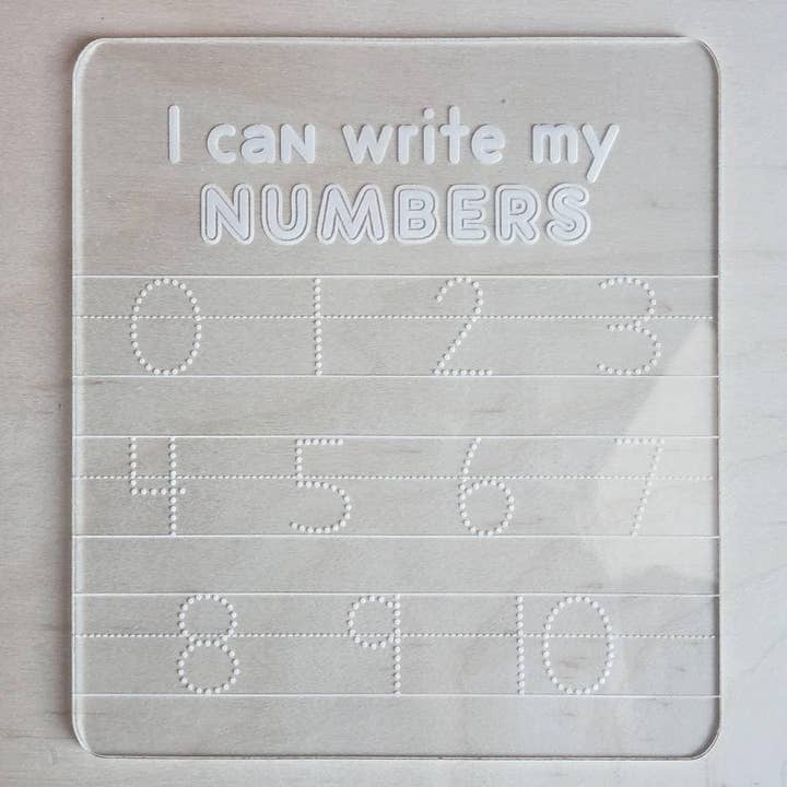 Write My Numbers, effaçable à sec | Tableau de traçage pour enfants, réutilisable pour la vente par Rosie and Vi