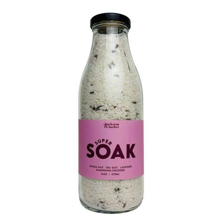 Charleston & Harlow Candle Co. - Wholesale Bath Soak/Milk - Bath Soak - Super Soak Magnesium & Lavender