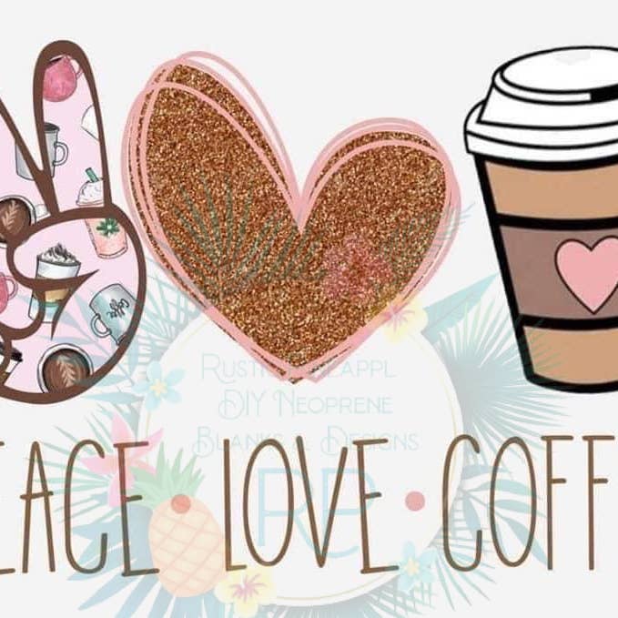 Peace Love Kaffemugg Transfer för wholesale av Rustic Pineapple