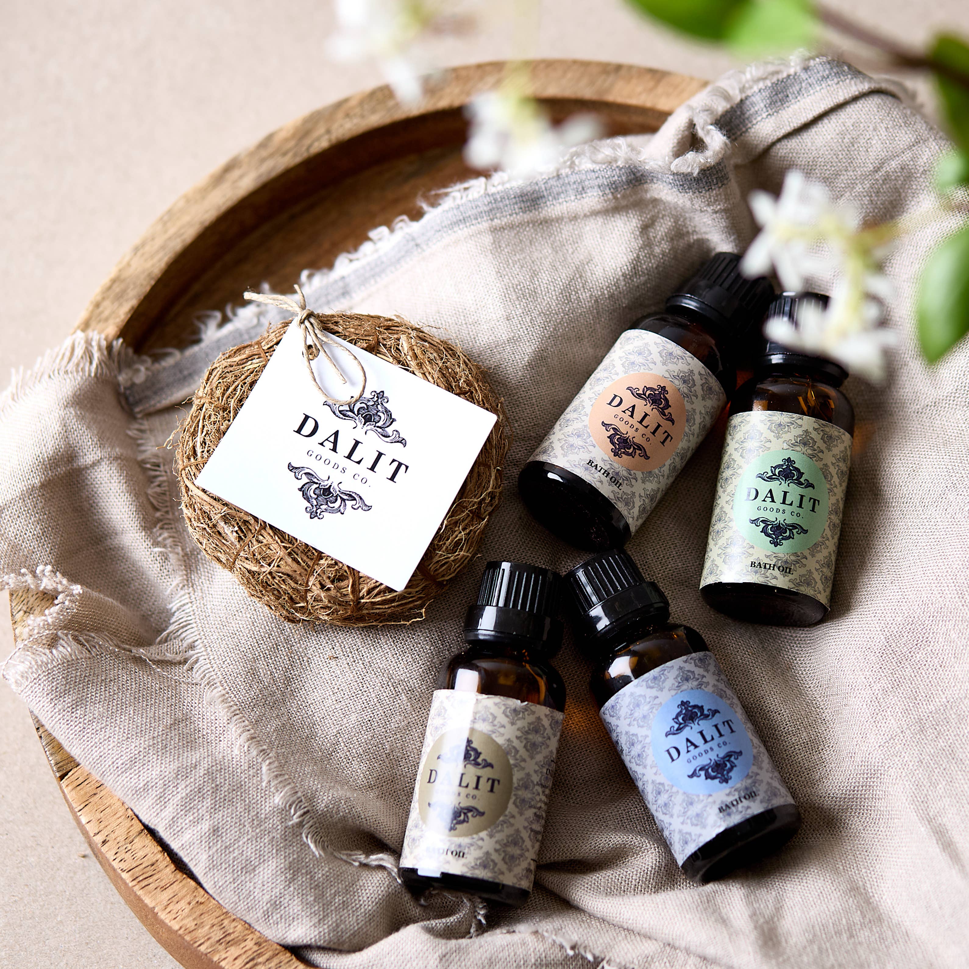 Dalit Goods Co - Venta al por mayor Pufs/esponjas de baño - Exfoliante natural de raíz de vetiver para baño / Loofer4
