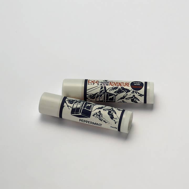 Bee Happy - Wholesale Lip Balm - Adventure Lip Balms (mix of 24: Ski Camp Bike) Aloe, Vit E3