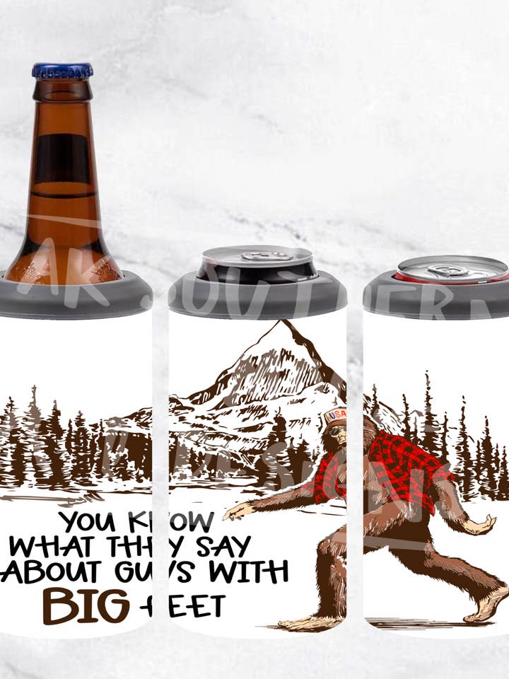 Say About Big Feet - Can Cooler for wholesale by AK Southern Moose Designs LLC