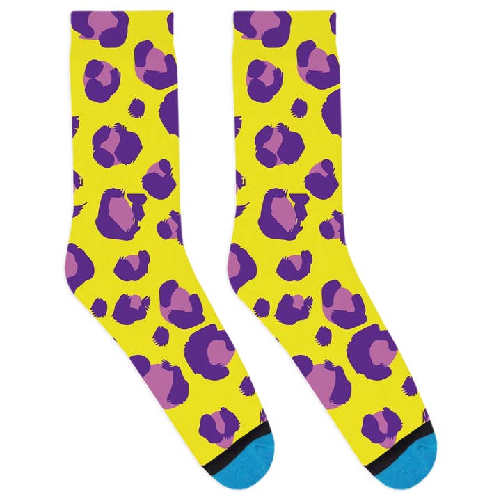 Electric Cheetah Socks for wholesale by DivvyUp