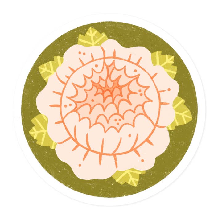 Adesivo | Peonia | 3x3 per la vendita all'ingrosso da parte di Wild Vine Creative