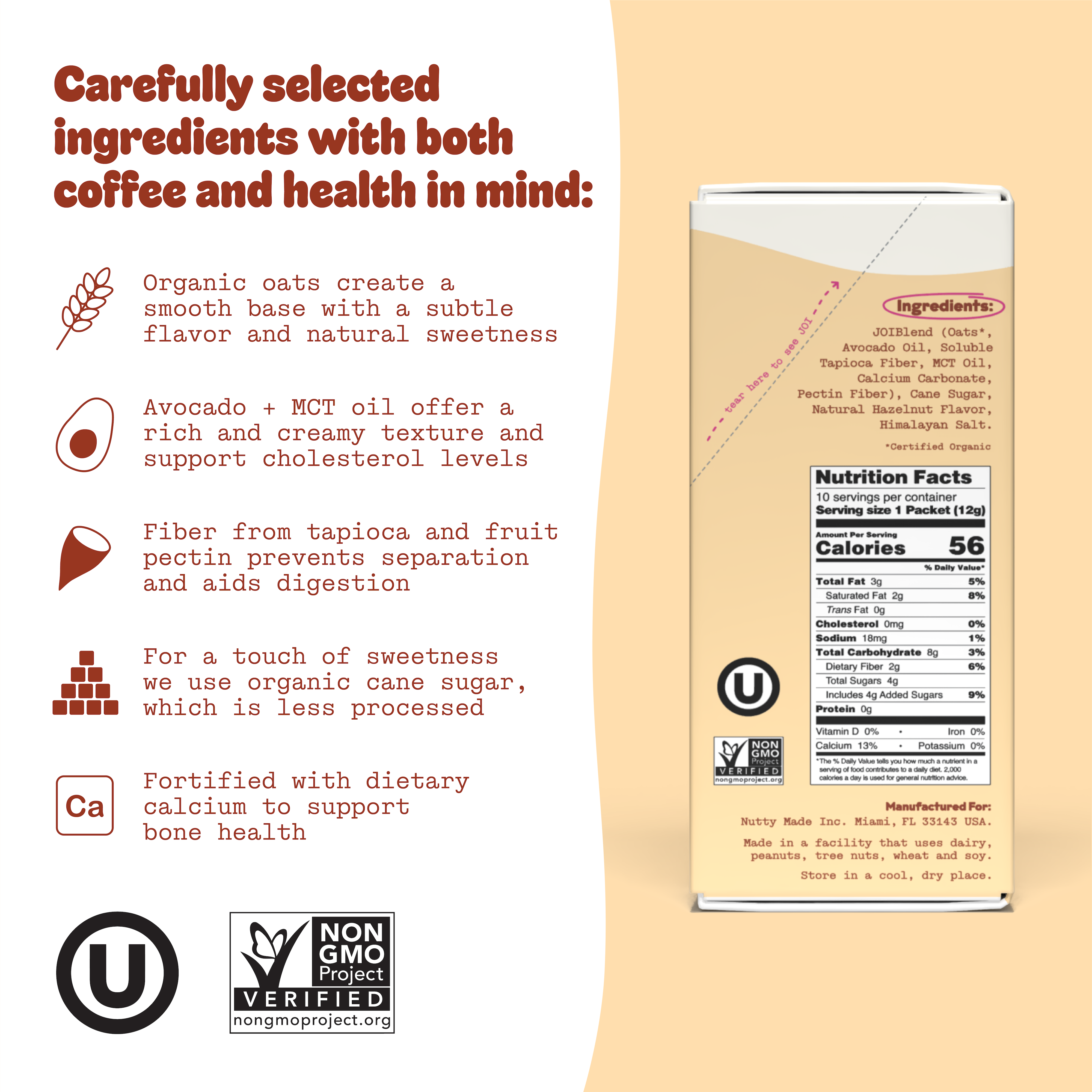 JOI - Wholesale Creamer - Oat Milk Creamer, Hazelnut - Singles7