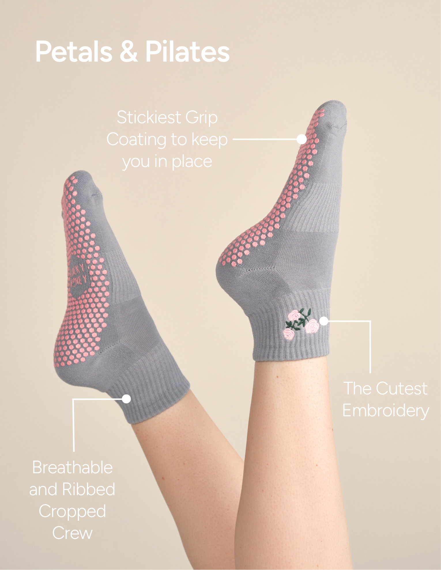 LUCKY HONEY - Wholesale Socks - Women's - The Harlow Grip Sock42