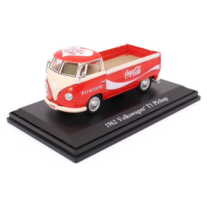 Motor City Classics, Inc. - Wholesale Decorative Tabletop Object - 1:43 Scale Coca-Cola 1962 VW T1 Pickup Diecast Model2