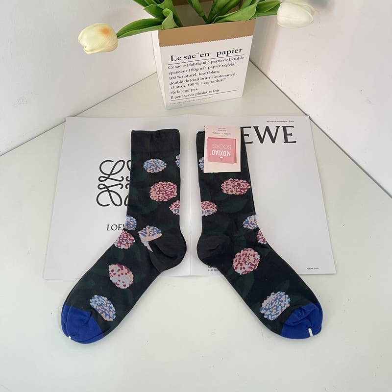 Tourtiwi - Wholesale Socks - Unisex - Retro Art Abstract Print Mid-Calf Socks8