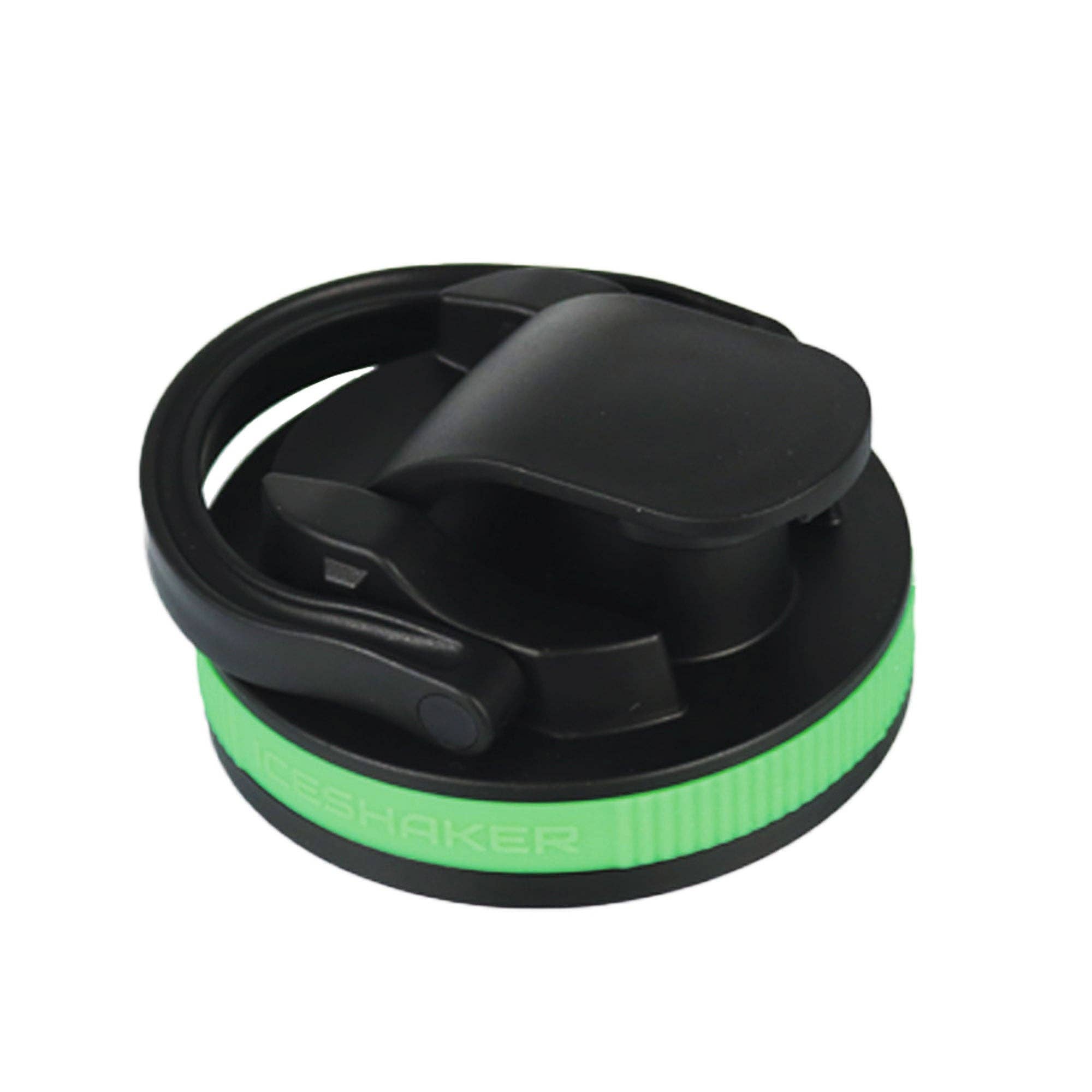 Ice Shaker - Wholesale Drink Lids - 26oz Shaker Lid - Black Lid with Dragon Green Band