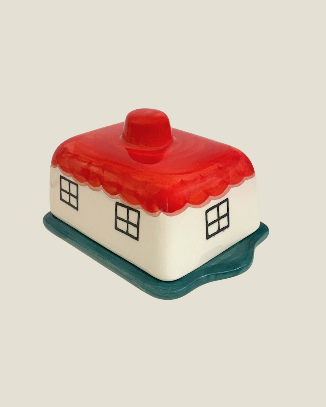 ACTOS - Wholesale Butter dish - 'La petite maison' ceramic Butter dish3