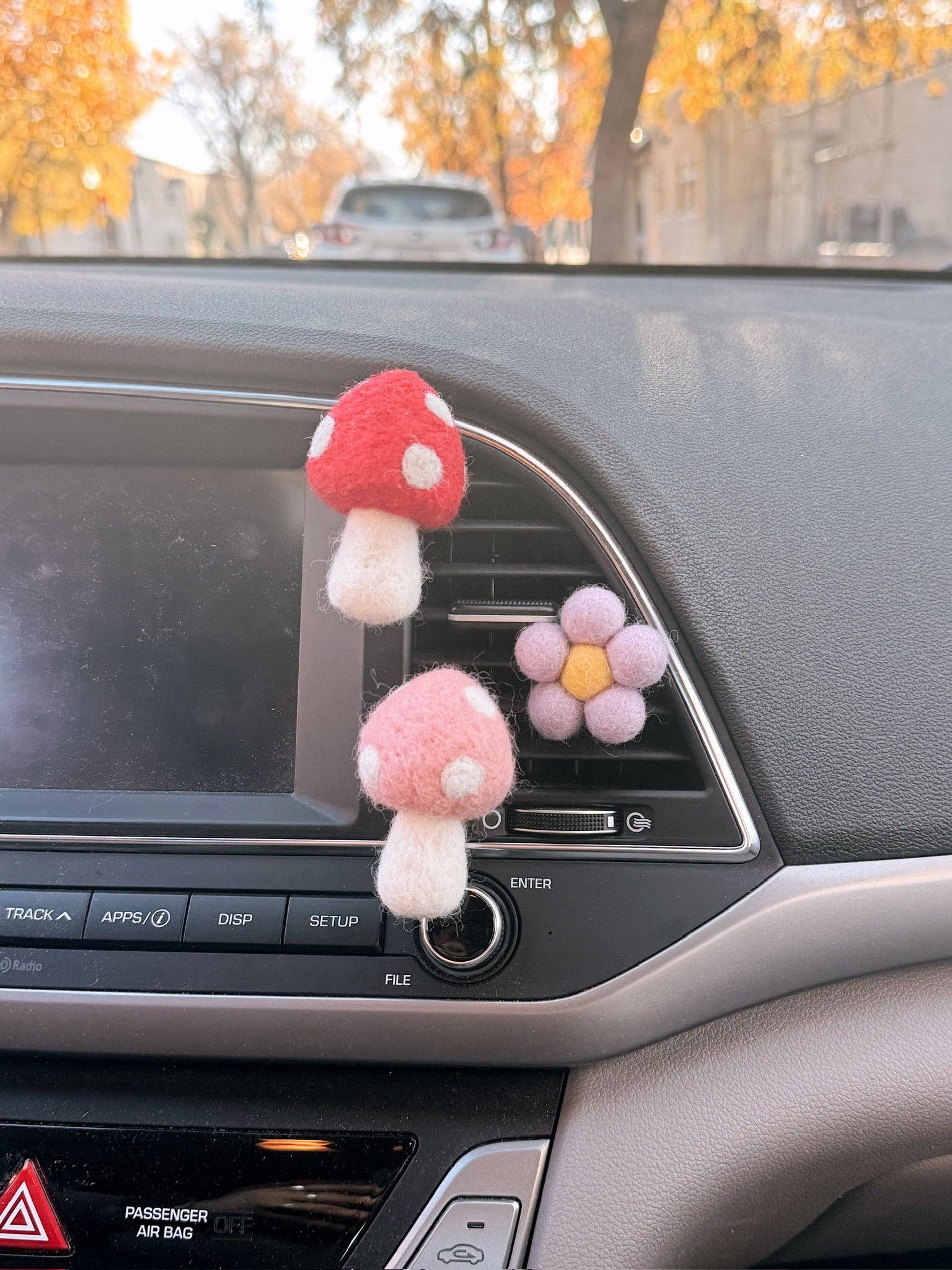 Golden Hour Designs - Wholesale Car Decorative Charm - Women's - Felt Mushroom Car Vent Clip - Diffuser, Cottagecore, Whimsy10