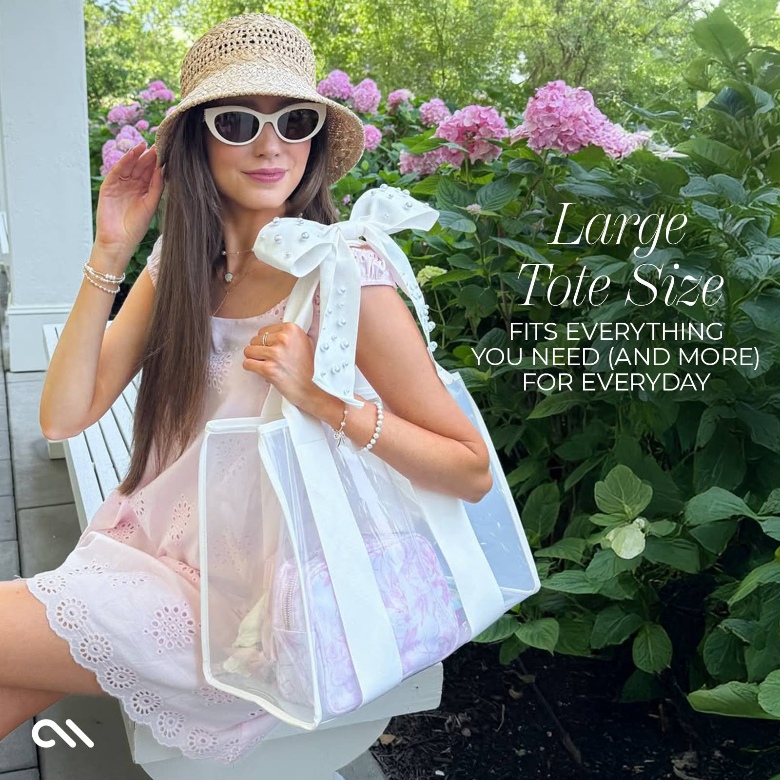 Case-Mate - Wholesale Tote Bag - Women's - Case-Mate Ivory Pearl Bow Jelly Tote Bag1